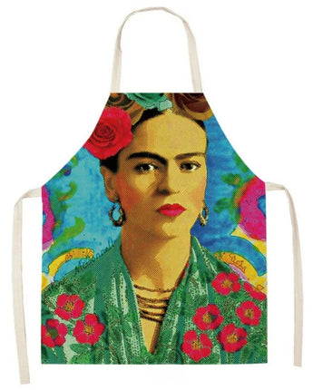 Neon Flowers: Frida Artwork Apron